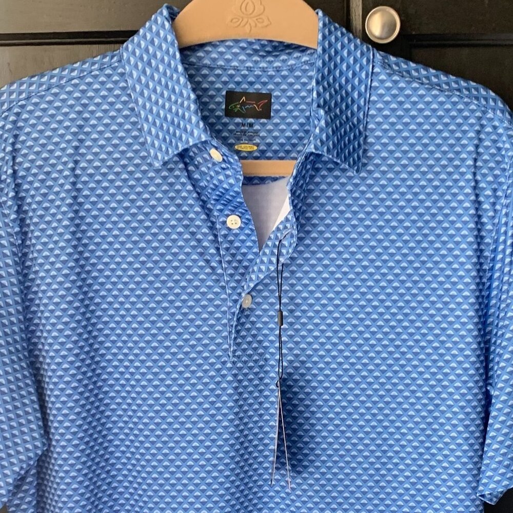 Golf Polo Greg Norman Play Dry Performance Shirt Medium NWT